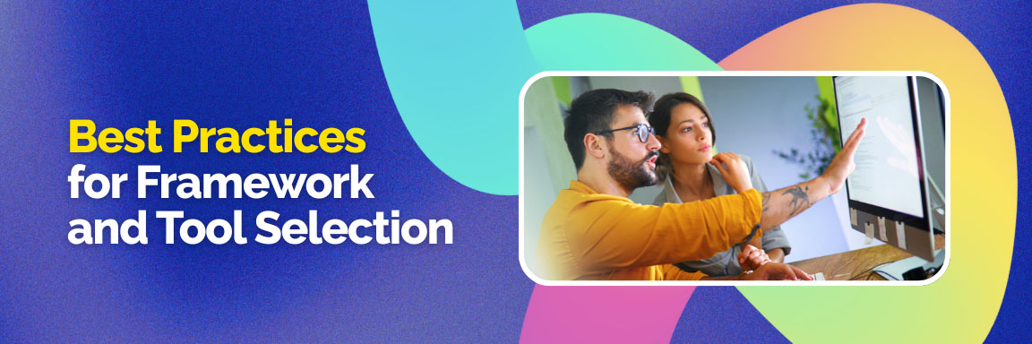 Developers collaborating to select the best front-end frameworks and tools.