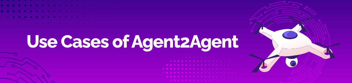 Use Cases of Agent2Agent: An image of a white drone flying, symbolizing autonomous agents in real-world applications.