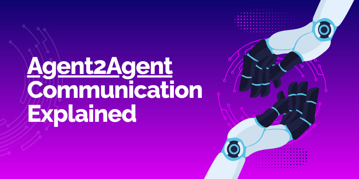 Agent2Agent Communication Explained: Robotic hands interacting, symbolizing autonomous digital agent collaboration.