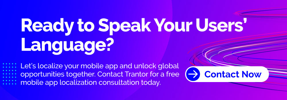 A banner with a call to action: "Ready to Speak Your Users' Language?" with a contact button.