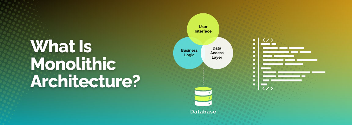 Monolithic vs microservices architecture pros and cons, with an illustrated diagram showing data flow.
