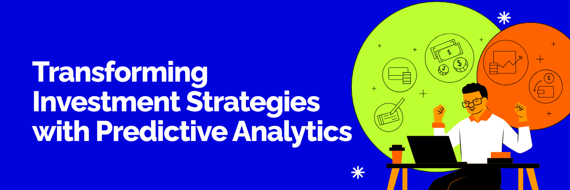 A man celebrating the use of predictive analytics to improve investment strategies.