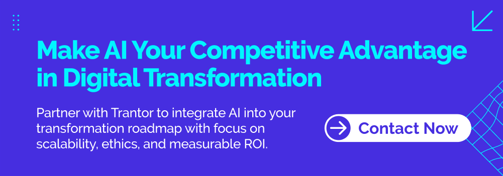 Call-to-action banner for AI digital transformation services: "Accelerate Your AI Transformation Journey - Contact Now."