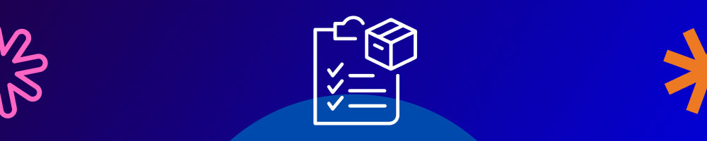 Checklist on a clipboard with a box icon, illustrating a migration checklist for product and inventory data transfer.