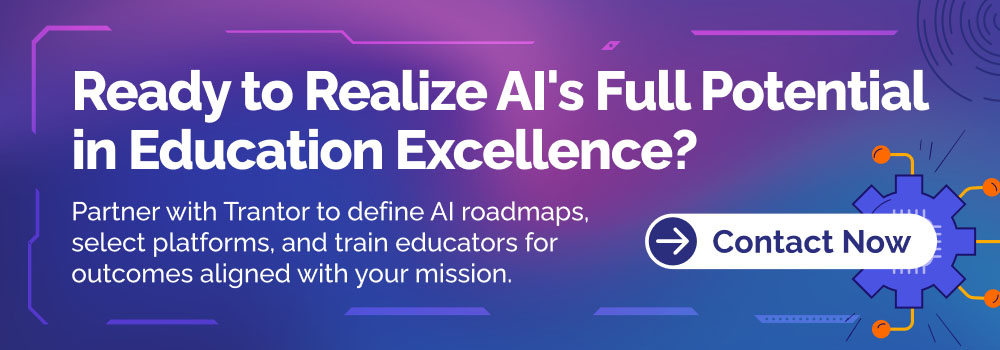 AI in education banner highlighting strategies to unlock the full potential of artificial intelligence for improved learning outcomes.