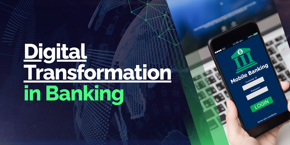 Digital Transformation in Banking: Mobile Banking app interface on a smartphone.