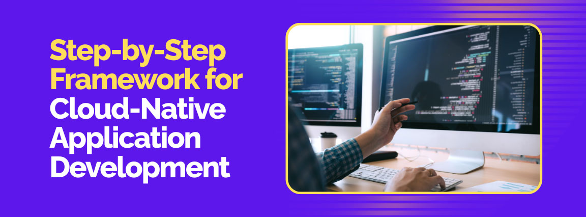 Illustration showcasing cloud platforms AWS, Azure, and GCP used for cloud-native application development.