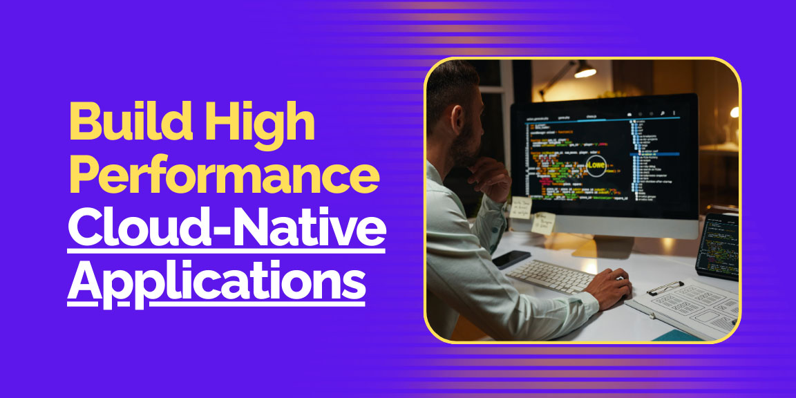 Main blog banner focused on building high-performance cloud-native applications using modern architectures.