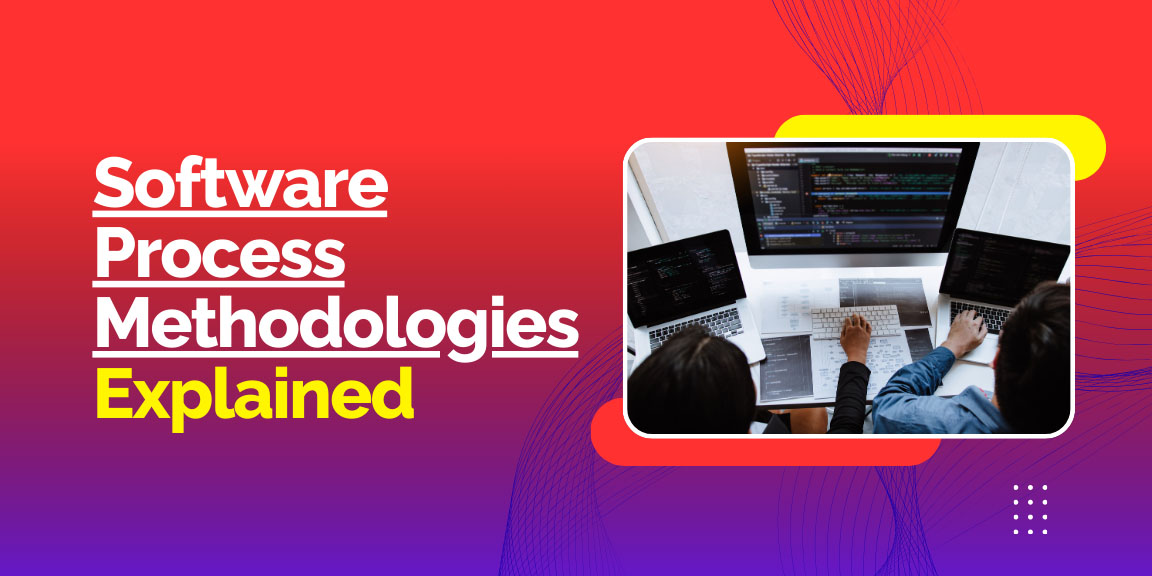 Main blog banner explaining software process methodologies with real-world development workflows.