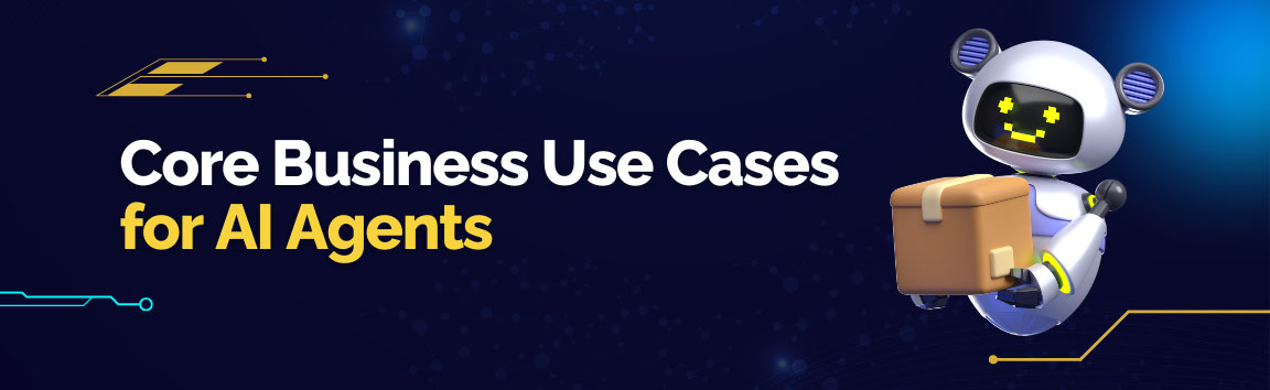 Illustration explaining why businesses are rapidly investing in AI agents for automation and efficiency.