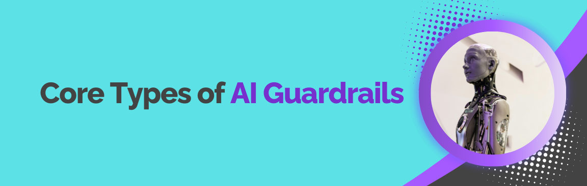 Visual overview of core types of AI guardrails used in modern enterprise AI systems.