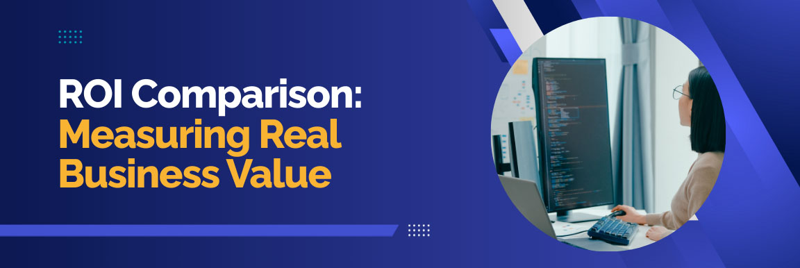 ROI comparison measuring real business value of AI-driven versus traditional software development.