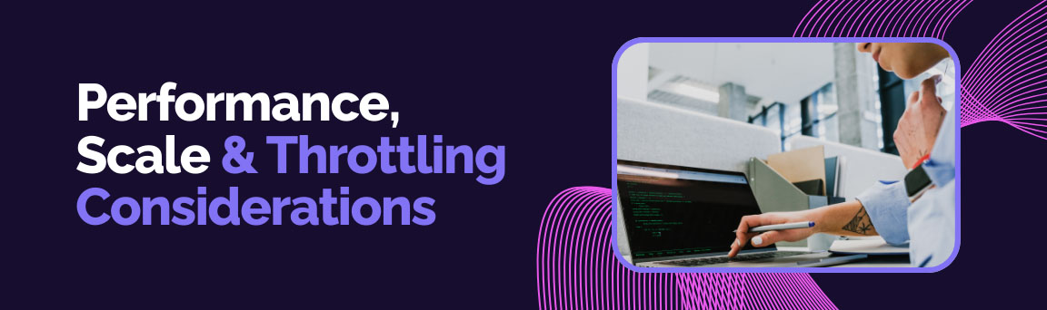 Performance, scalability, and throttling considerations in Azure DevOps migration.