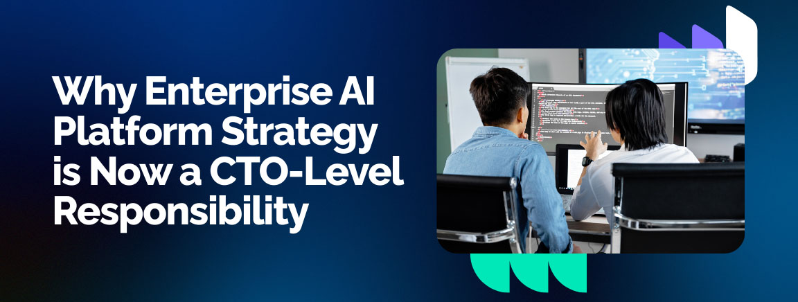 Why enterprise AI platform strategy is a CTO level responsibility with engineers collaborating on code