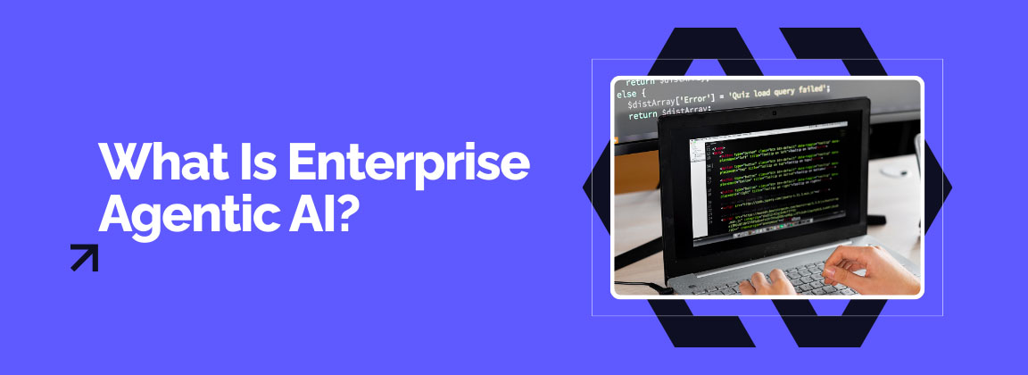 Core capabilities of enterprise agentic AI with developer working on AI-powered application