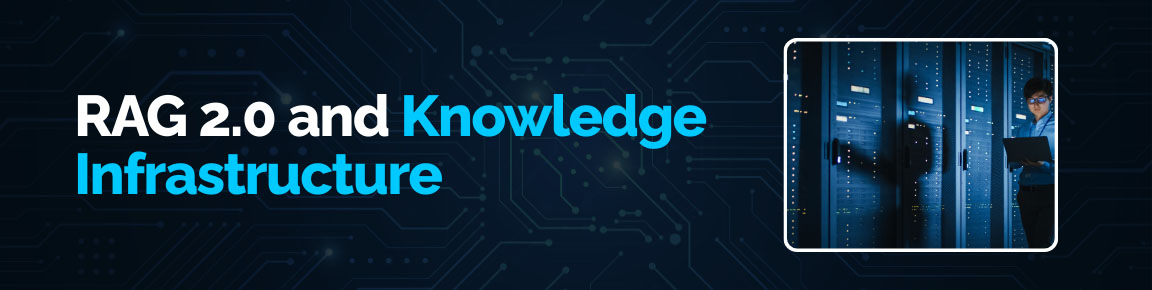 RAG 2.0 and knowledge infrastructure with data center and engineer monitoring systems