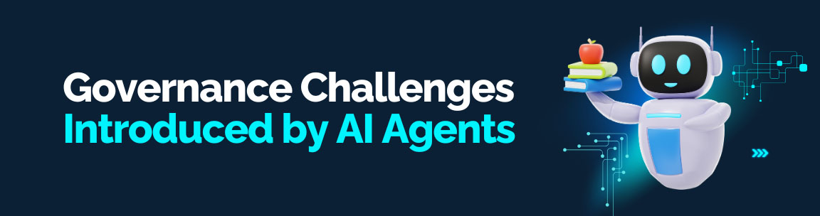 Governance challenges introduced by AI agents with robot holding books