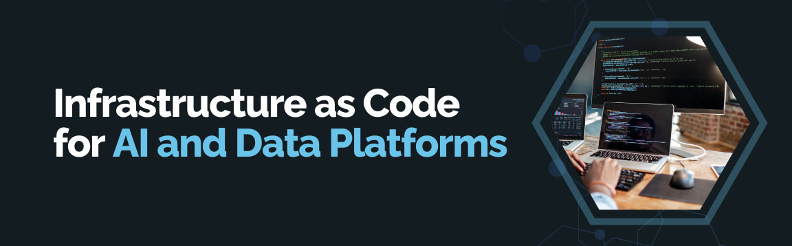 Infrastructure as Code for AI and data platforms with engineer working across multiple development screens.